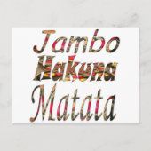Jambo Hakuna Matata Afrikaanse kunst Print Briefkaart (Voorkant)