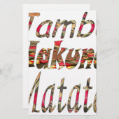 Jambo Hakuna Matata Afrikaanse kunst Print Briefpapier (Voorkant / Achterkant)