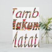 Jambo Hakuna Matata Afrikaanse kunst Print Briefpapier (Staand voorkant)