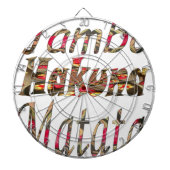 Jambo Hakuna Matata Afrikaanse  kunst Print Dartbord (Voorkant)