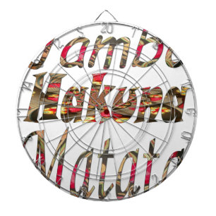 Jambo Hakuna Matata Afrikaanse  kunst Print Dartbord