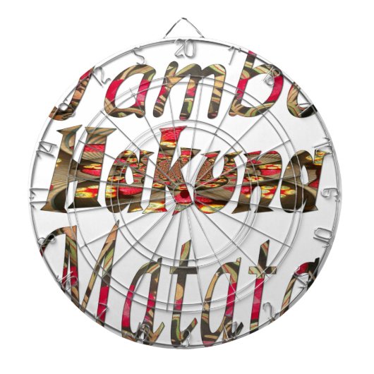 Jambo Hakuna Matata Afrikaanse  kunst Print Dartbord (Voorkant)