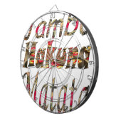 Jambo Hakuna Matata Afrikaanse  kunst Print Dartbord (Voorkant Rechts)