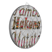 Jambo Hakuna Matata Afrikaanse  kunst Print Dartbord (Voorkant Links)