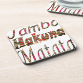 Jambo Hakuna Matata Afrikaanse  kunst Print Drankjes Onderzetter (Linkerzijde)