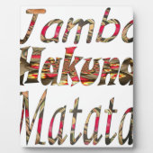 Jambo Hakuna Matata Afrikaanse  kunst Print Fotoplaat (Voorkant)