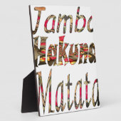 Jambo Hakuna Matata Afrikaanse  kunst Print Fotoplaat (Zijkant)