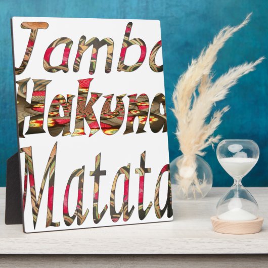 Jambo Hakuna Matata Afrikaanse  kunst Print Fotoplaat (Zijkant)