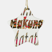 Jambo Hakuna Matata Afrikaanse kunst Print Keramisch Ornament (Rechts)