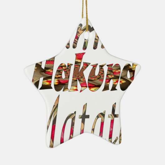 Jambo Hakuna Matata Afrikaanse kunst Print Keramisch Ornament (Rechts)