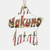 Jambo Hakuna Matata Afrikaanse kunst Print Keramisch Ornament (Links)