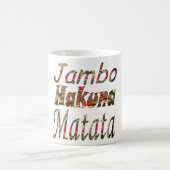 Jambo Hakuna Matata Afrikaanse  kunst Print Koffiemok (Center)