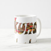 Jambo Hakuna Matata Afrikaanse  kunst Print Koffiemok (Voorkant rechts)