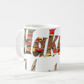 Jambo Hakuna Matata Afrikaanse  kunst Print Koffiemok (Voorkant links)