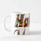 Jambo Hakuna Matata Afrikaanse  kunst Print Koffiemok (Links)