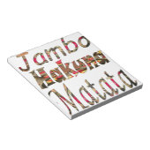 Jambo Hakuna Matata Afrikaanse  kunst Print Notitieblok (Schuin)