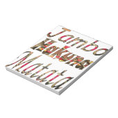 Jambo Hakuna Matata Afrikaanse  kunst Print Notitieblok (Linkerzijde)