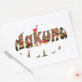 Jambo Hakuna Matata Afrikaanse  kunst Print Ovale Sticker (Envelop)