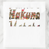 Jambo Hakuna Matata Afrikaanse  kunst Print Rechthoekige Sticker (Tas)