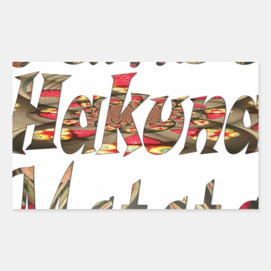 Jambo Hakuna Matata Afrikaanse  kunst Print Rechthoekige Sticker (Voorkant)