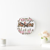 Jambo Hakuna Matata Afrikaanse  kunst Print Ronde Klok (Huis)