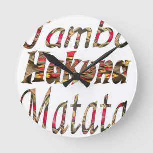 Jambo Hakuna Matata! Afrikaanse kunst print Ronde Klok