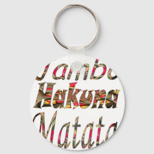 Jambo Hakuna Matata! Afrikaanse  kunst print Sleutelhanger