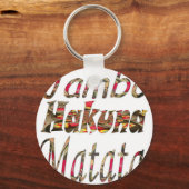 Jambo Hakuna Matata Afrikaanse  kunst Print Sleutelhanger (Voorkant)