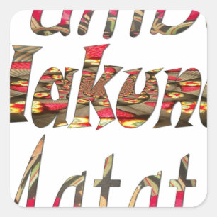 Jambo Hakuna Matata Afrikaanse  kunst Print Vierkante Sticker