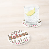 Jambo Hakuna Matata Afrikaanse  kunst Print Zandsteen Onderzetter (Zijkant)