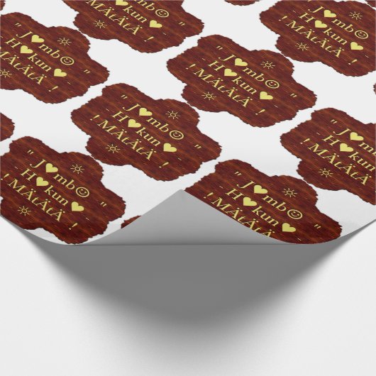 Jambo Hakuna Matata: Afrikaanse kunstdruk/grafiek Cadeaupapier (Hoek)