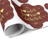 Jambo Hakuna Matata: Afrikaanse kunstdruk/grafiek Cadeaupapier (Rol Hoek)