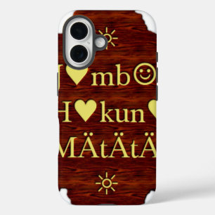 Jambo Hakuna Matata: Afrikaanse kunstdruk/grafiek iPhone 16 Hoesje
