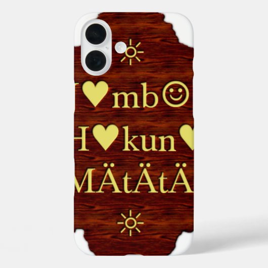 Jambo Hakuna Matata: Afrikaanse kunstdruk/grafiek Case-Mate iPhone Case (Achterkant)
