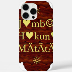 Jambo Hakuna Matata: Afrikaanse kunstdruk/grafiek iPhone 16 Pro Max Hoesje