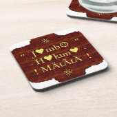 Jambo Hakuna Matata: Afrikaanse kunstdruk/grafiek Drankjes Onderzetter (Linkerzijde)