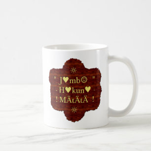 Jambo Hakuna Matata: Afrikaanse kunstdruk/grafiek Koffiemok