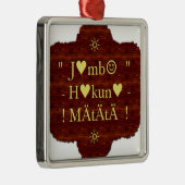 Jambo Hakuna Matata: Afrikaanse kunstdruk/grafiek Metalen Ornament (Rechts)