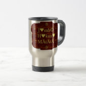 Jambo Hakuna Matata: Afrikaanse kunstdruk/grafiek Reisbeker (Voorkant rechts)