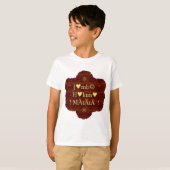 Jambo Hakuna Matata: Afrikaanse kunstdruk/grafiek T-shirt (Voorkant volledig)