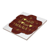 Jambo Hakuna Matata: Afrikaanse kunstdruk/grafiek Tegeltje (Zijkant)