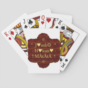 Jambo Hakuna Matata: Afrikaanse Kunstprint/ Grafie Pokerkaarten