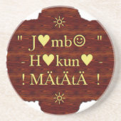 jambo Hakuna Matata day Gifts.png Zandsteen Onderzetter (Voorkant)