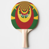 Jambo Hakuna Matata Jamaica Rasta Colors spinners Tafeltennisbatje (Voorkant)