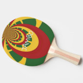 Jambo Hakuna Matata Jamaica Rasta Colors spinners Tafeltennisbatje (Zijkant)