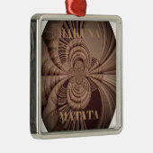 Jambo Hakuna Matata Kenya Giraffe Safari Woven Metalen Ornament (Rechts)