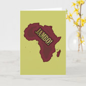 Jambo! Hallo Het Swahili woord voor! Kaart (Gele Bloem)