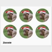 Jambo in een kerst Pet Ronde Sticker (Vel)