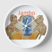 Jambo Jumbo Afrikaanse Kinder olifanten Art Print (Voorkant)