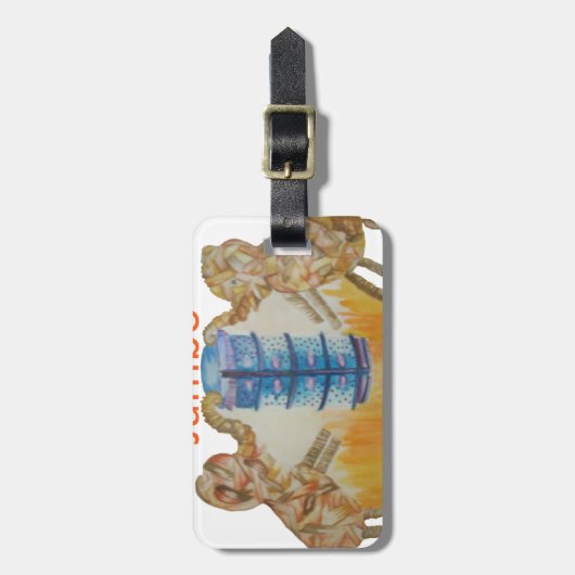 Jambo Jumbo Afrikaanse Kinder olifanten Art Print Bagagelabel (Voorkant verticaal)